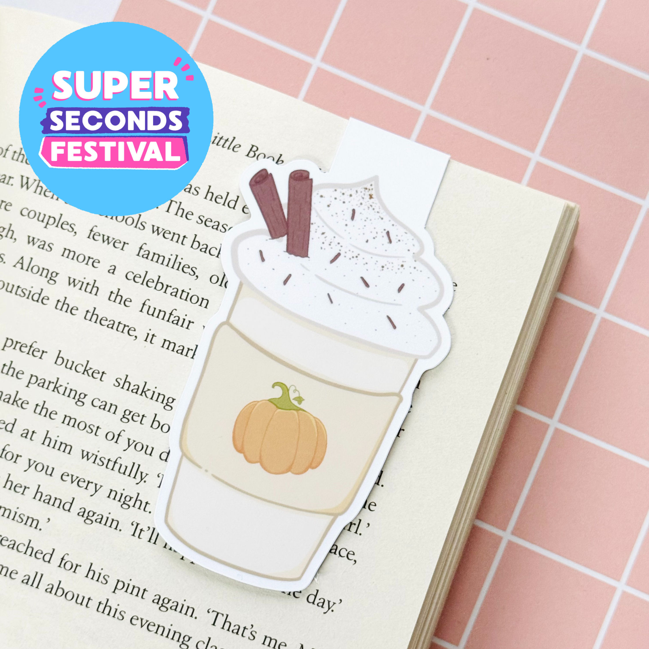 Pumpkin Spice Latte Magnetic Bookmark - SECONDS