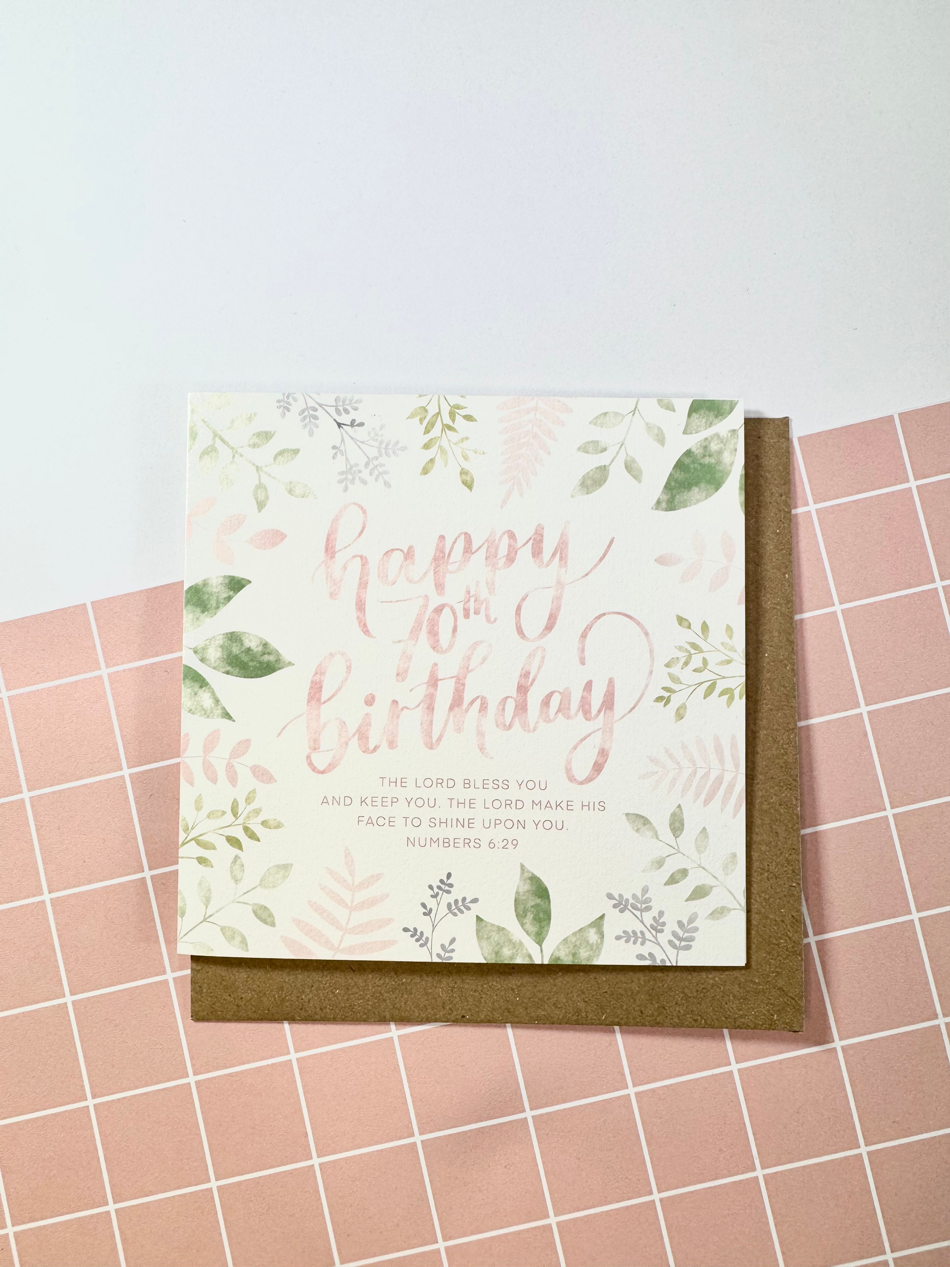 CLEARANCE Christian 70th Birthday Card