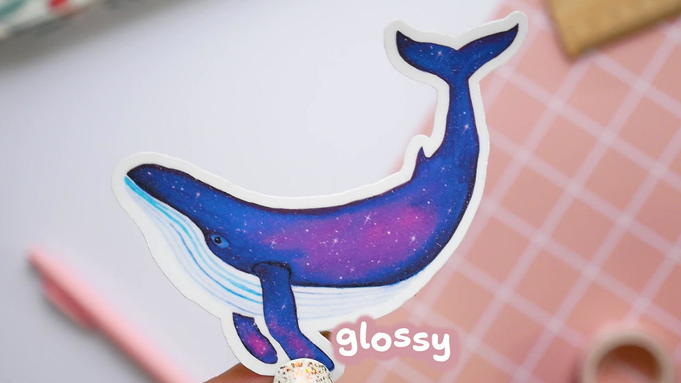 Thumbnail: Watercolour Galaxy Whale Sticker