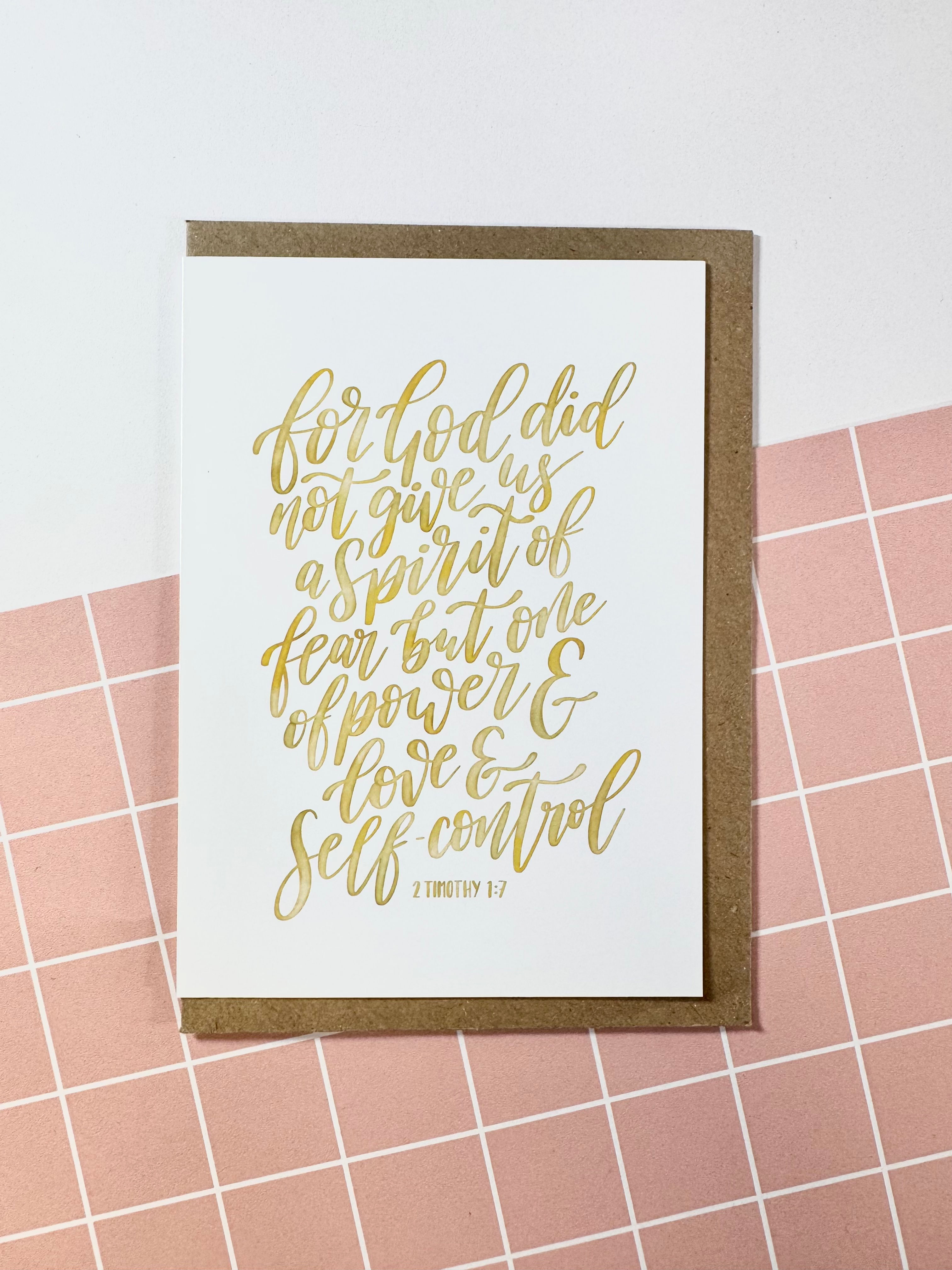 CLEARANCE 2 Timothy 1:7 Card