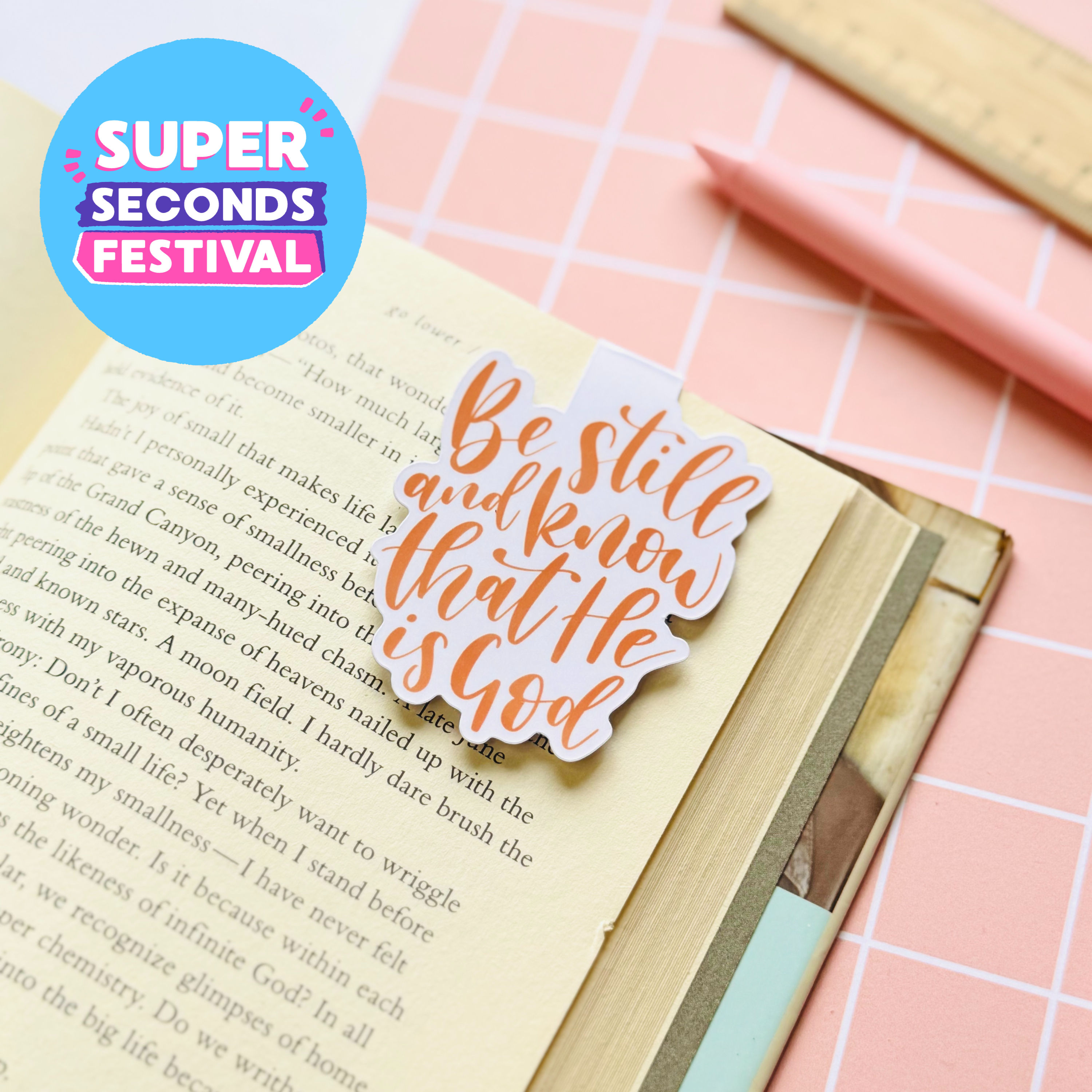 Be Still and Know - Magnetic Bookmark - SECONDS