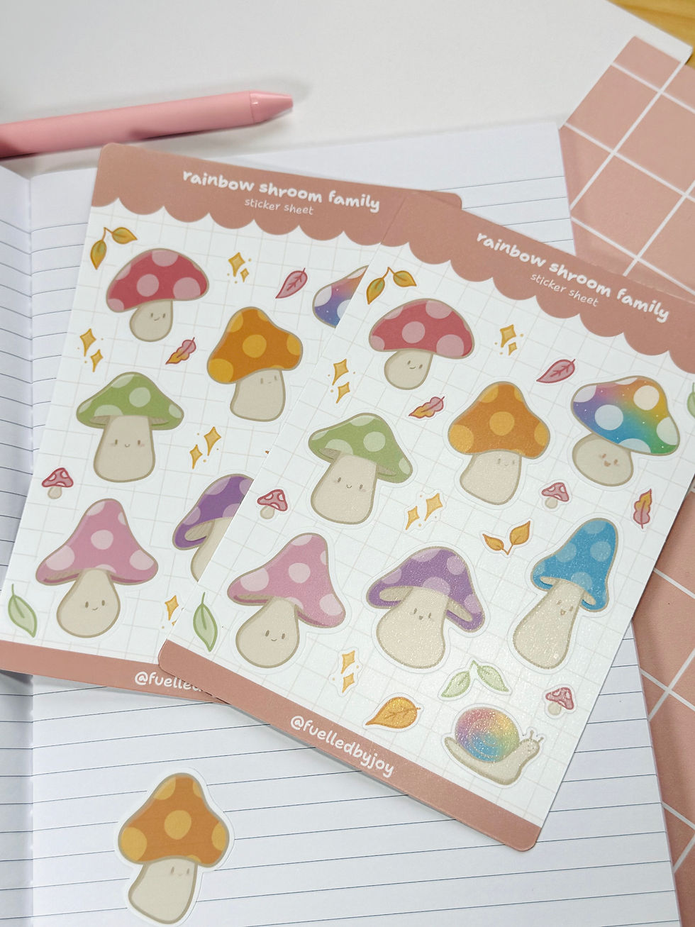 Thumbnail: Mushroom Family Sticker Sheet