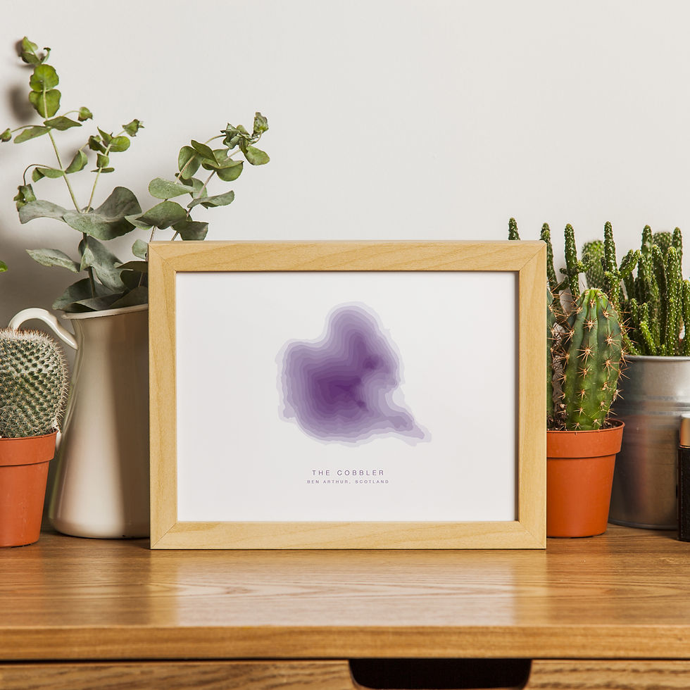 Thumbnail: Ben Arthur Contour Map Print | The Cobbler, Scotland