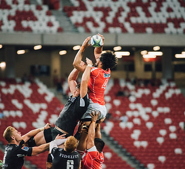 Rugby Players in Action