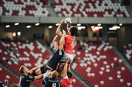 Rugby Players in Action