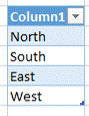 Drop Down - Table List