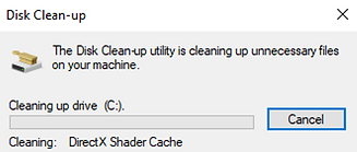 Clean-up status window