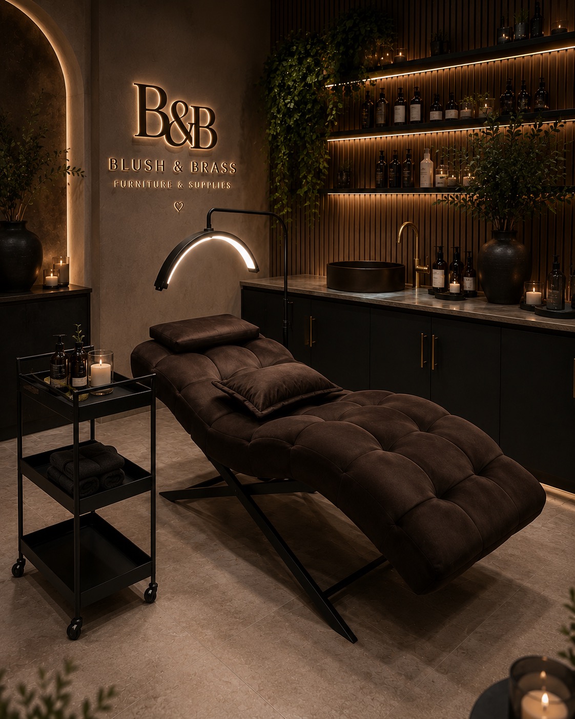 The Roma Velour Treatment Bed — Espresso & Noir