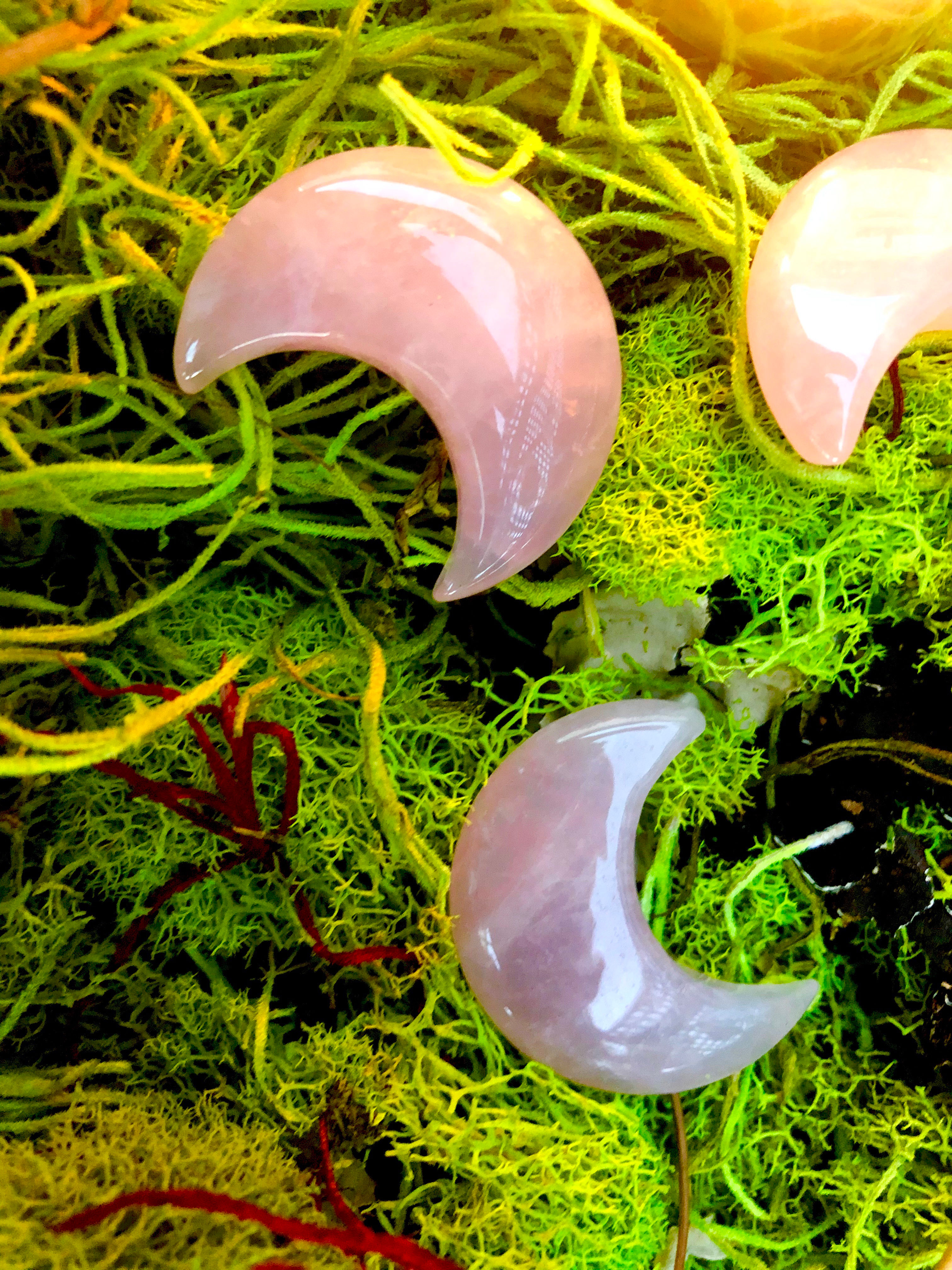 Rose Quartz Cresent Moon