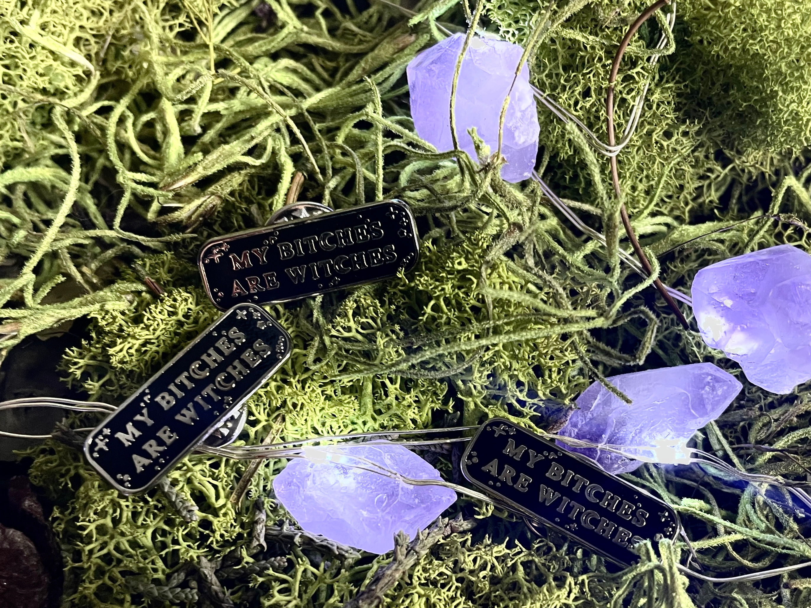 My Bitches are Witches pin