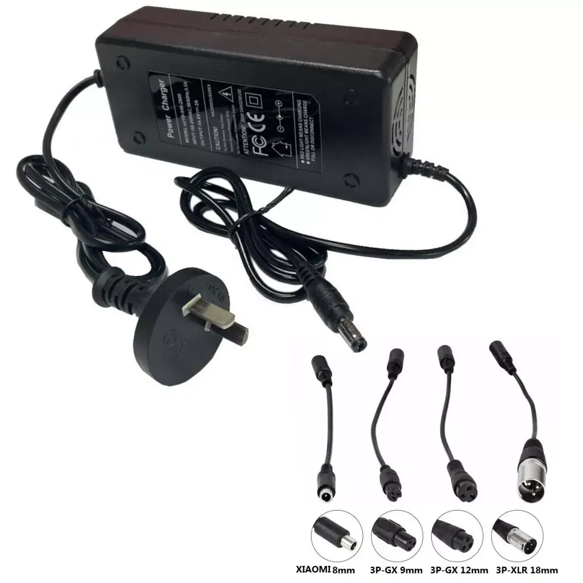 54.6V 2A Supply Power Charger Li-Ion E-bike Battery Electric Bicycle