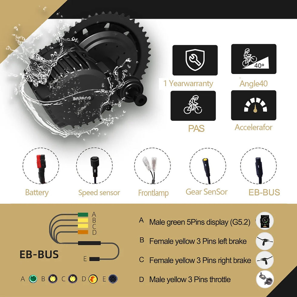 Thumbnail: Bafang bbs02 750W Kits Electric Bicycle Mid Drive Motor Ebike Conversion Kit wit