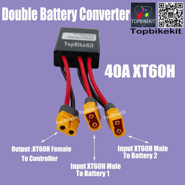 Thumbnail: Big Current 120A Dual Battery Discharge Converter Connection Adapter 20V-72V 20A