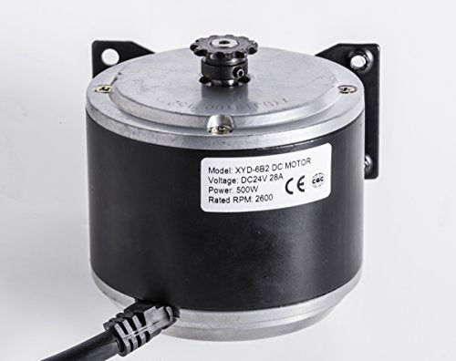 Thumbnail: 500 Watt 24 Volt XYD-6B2 Electric Motor for Razor Crazy Cart Upgrade, eZip E-4.0