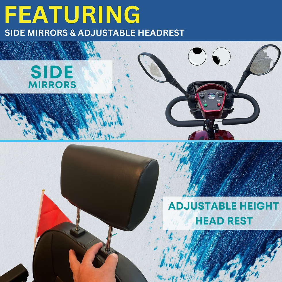 Thumbnail: Mobility Scooter Portable Motorised 4 Wheel Compact Travel Power 250W