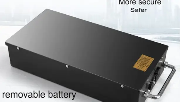 60v 20ah lithium battery under the pedal