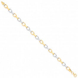 White and yellow gold Fancy Ladies Bracelet