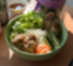 Vermicelli noodle with pork meatball egroll