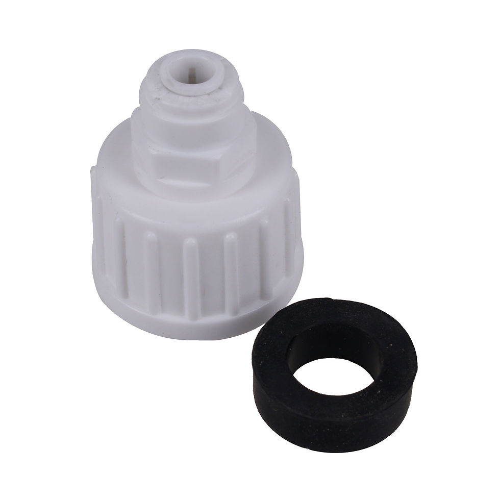 Raccord robinet 1/4" à 3/4" pour osmoseur, essentiel pour l'entretien des viviers à crustacés professionnels en poissonnerie.