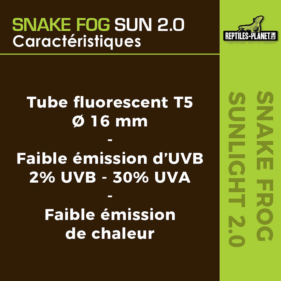 Miniature : Snake Frog Sun 2.0 - Tube Fluorescent T5 pour Serpents et Amphibiens - 39 W / 8