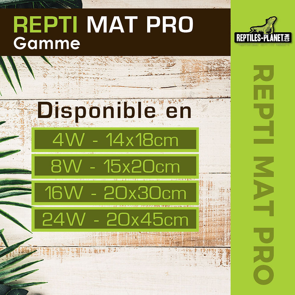 Miniaturbild: Repti Mat Pro - Heizmatte für Tropenterrarium - 4 W / 10x18 cm

