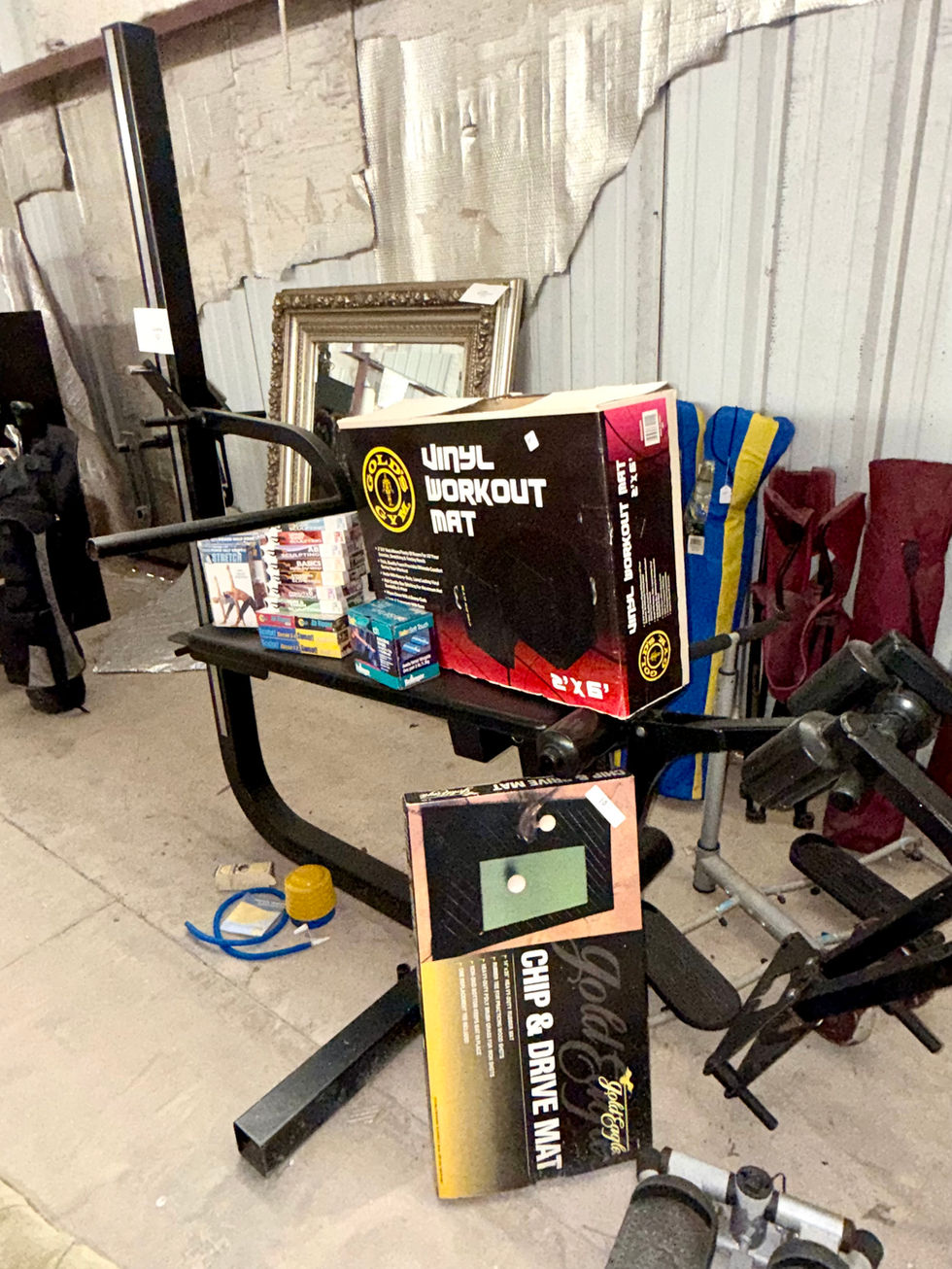 Exercise equipment displayed in a store setting.