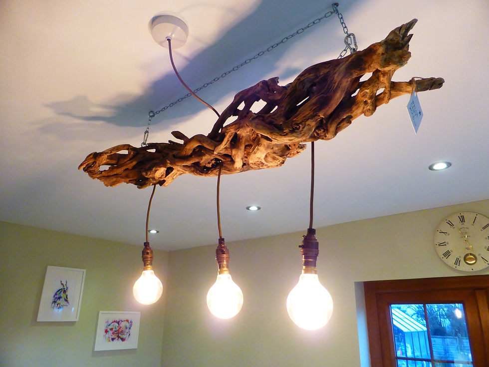 Thumbnail: Driftwood Ivy Ceiling Light