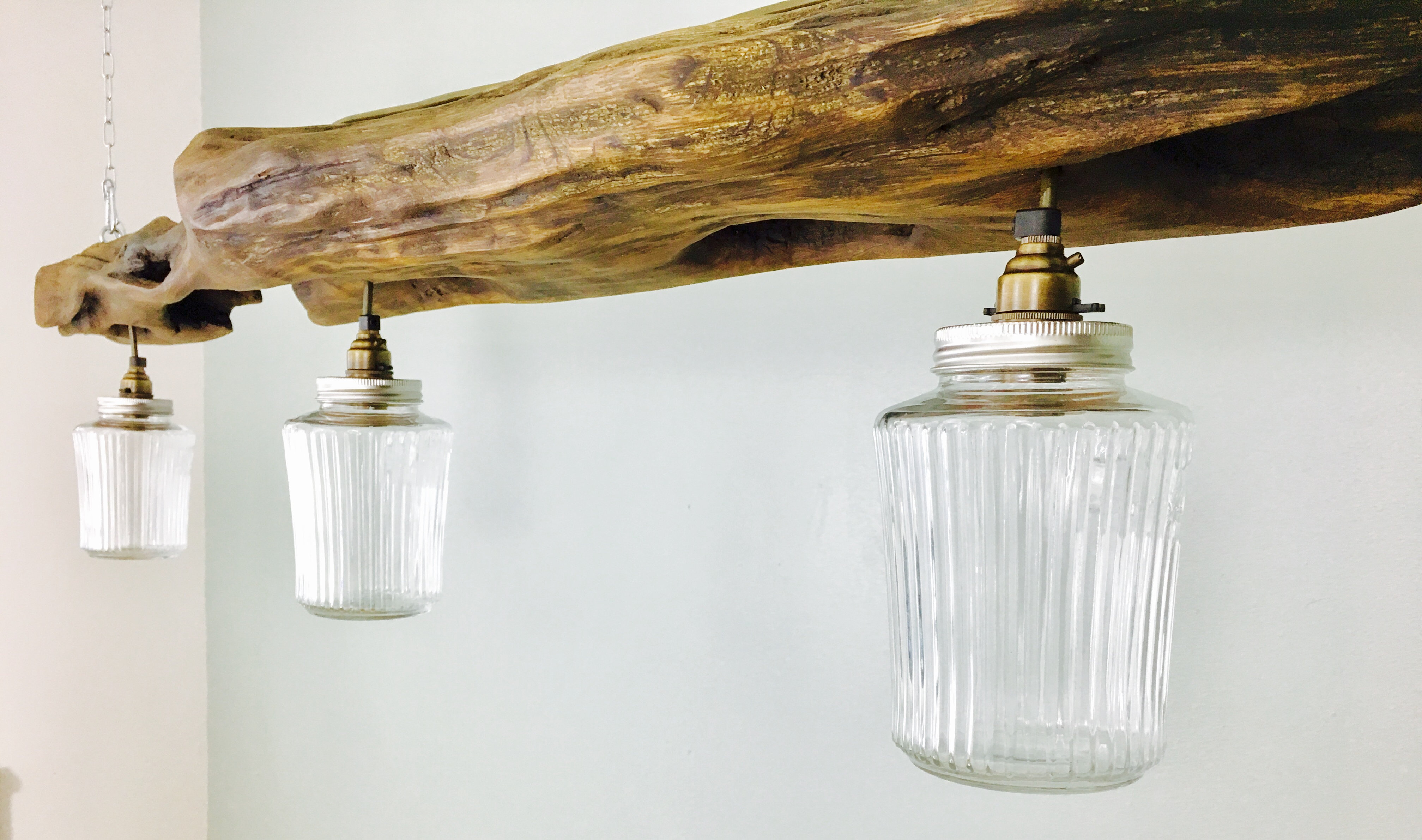 Jam Jar Ceiling Light Welsh Driftwood