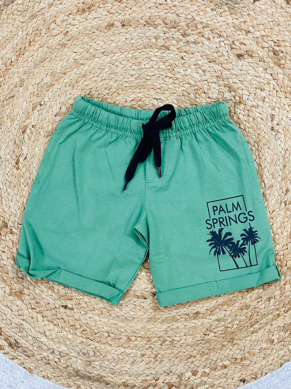 Boys palm Tree Cotton Shorts