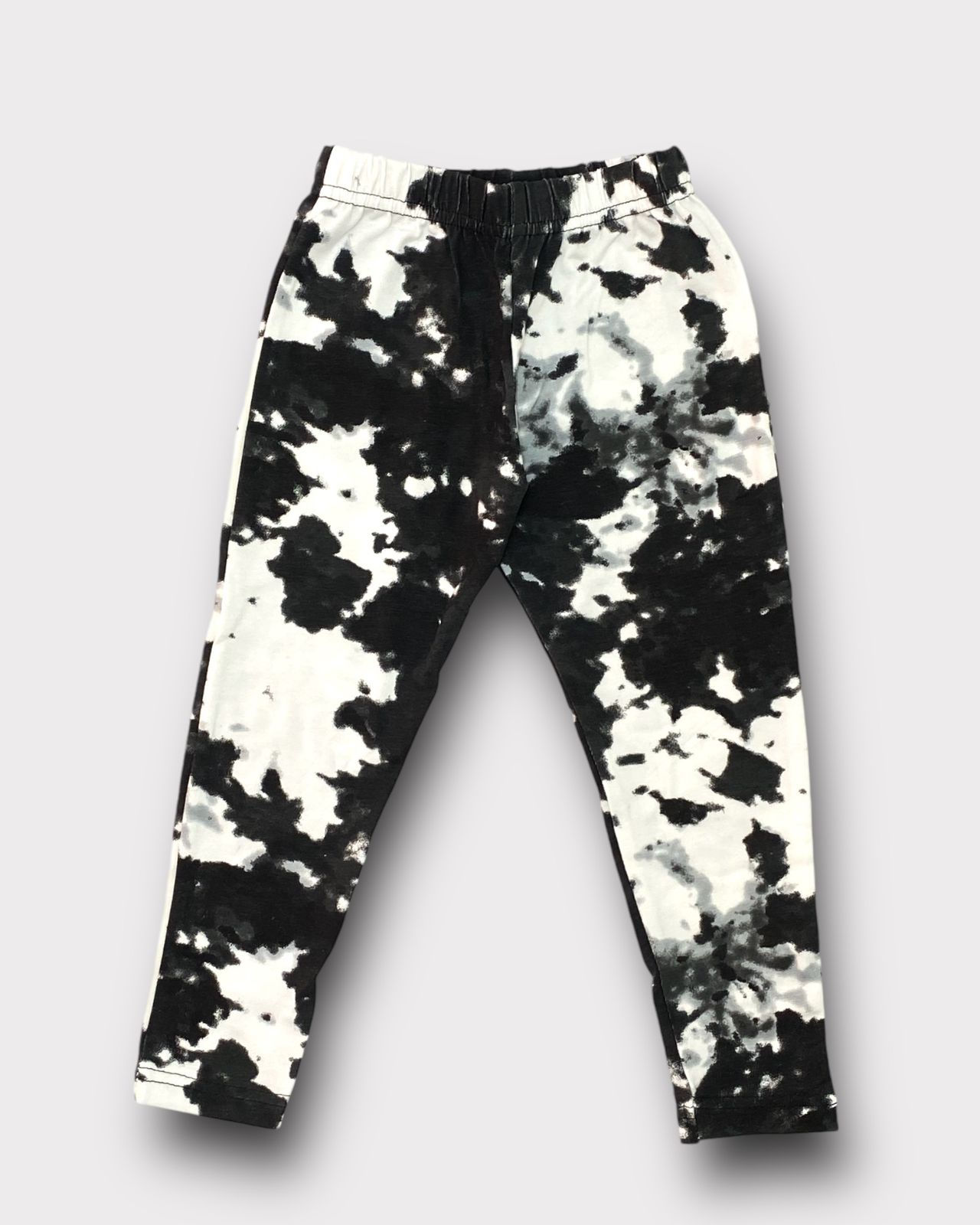 New White Black Leggings