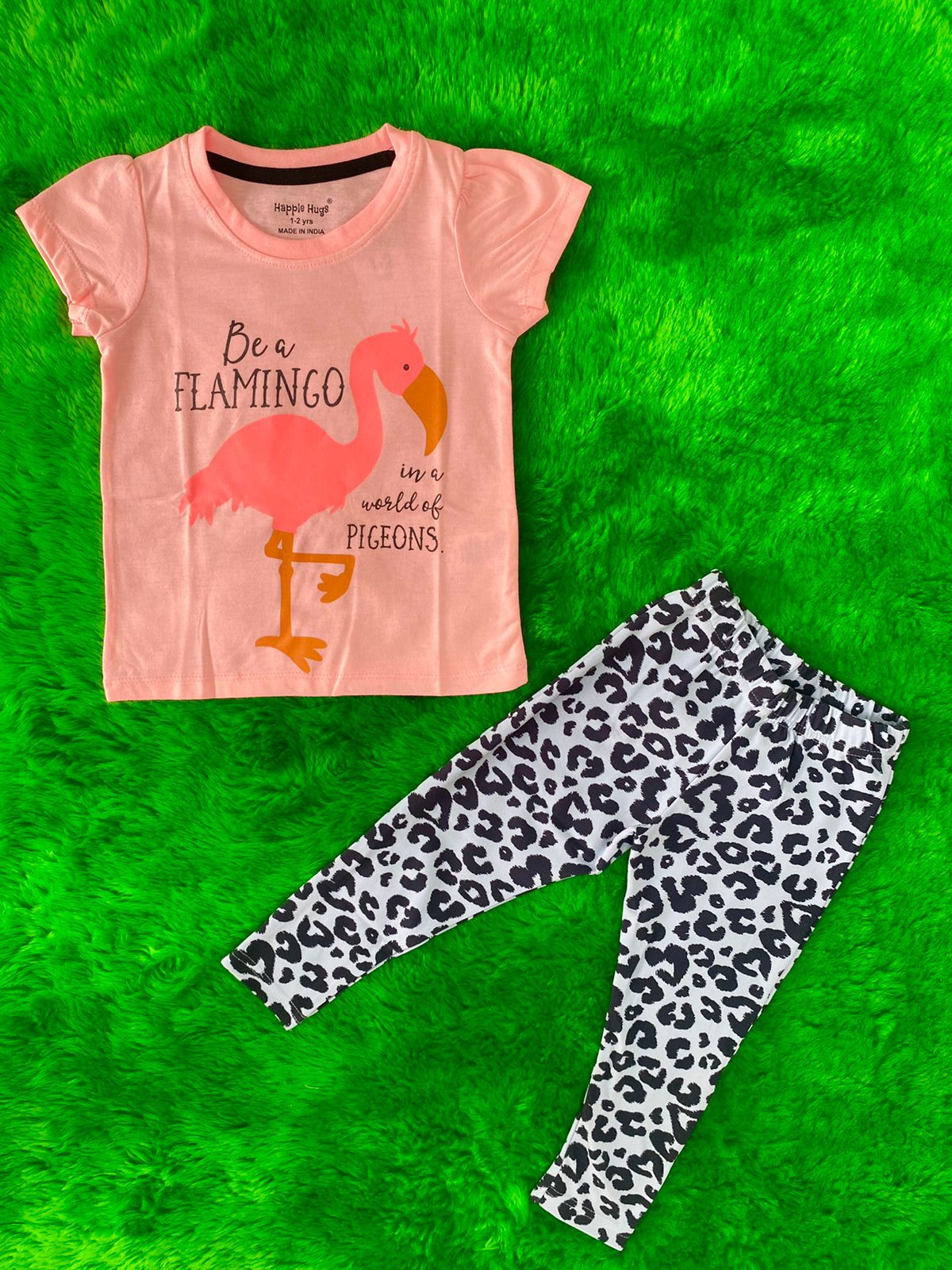 Girls Flamingo Tee and Leggings Combo