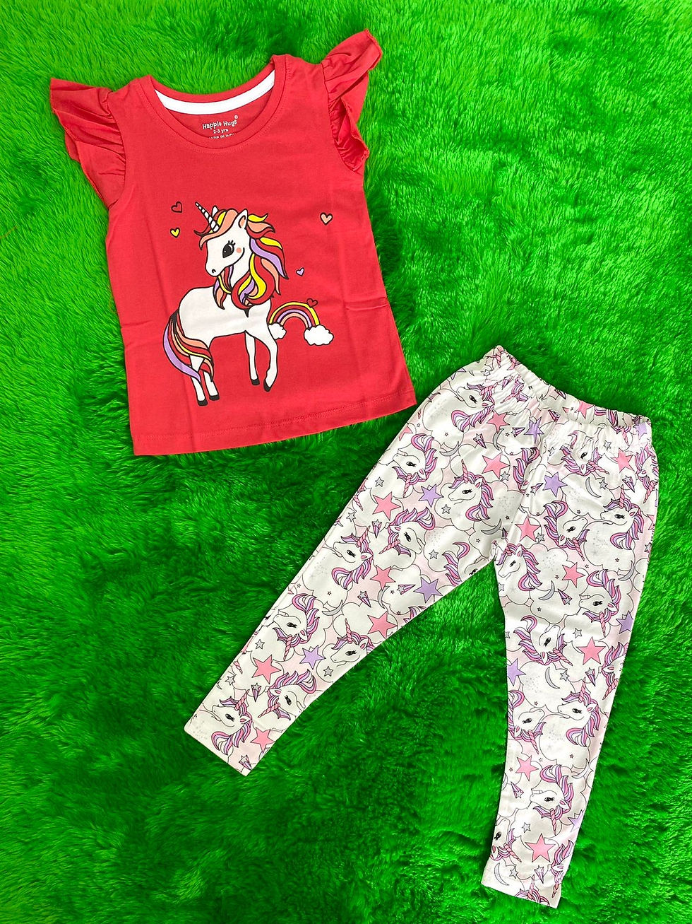 Red Tee and leggings Set