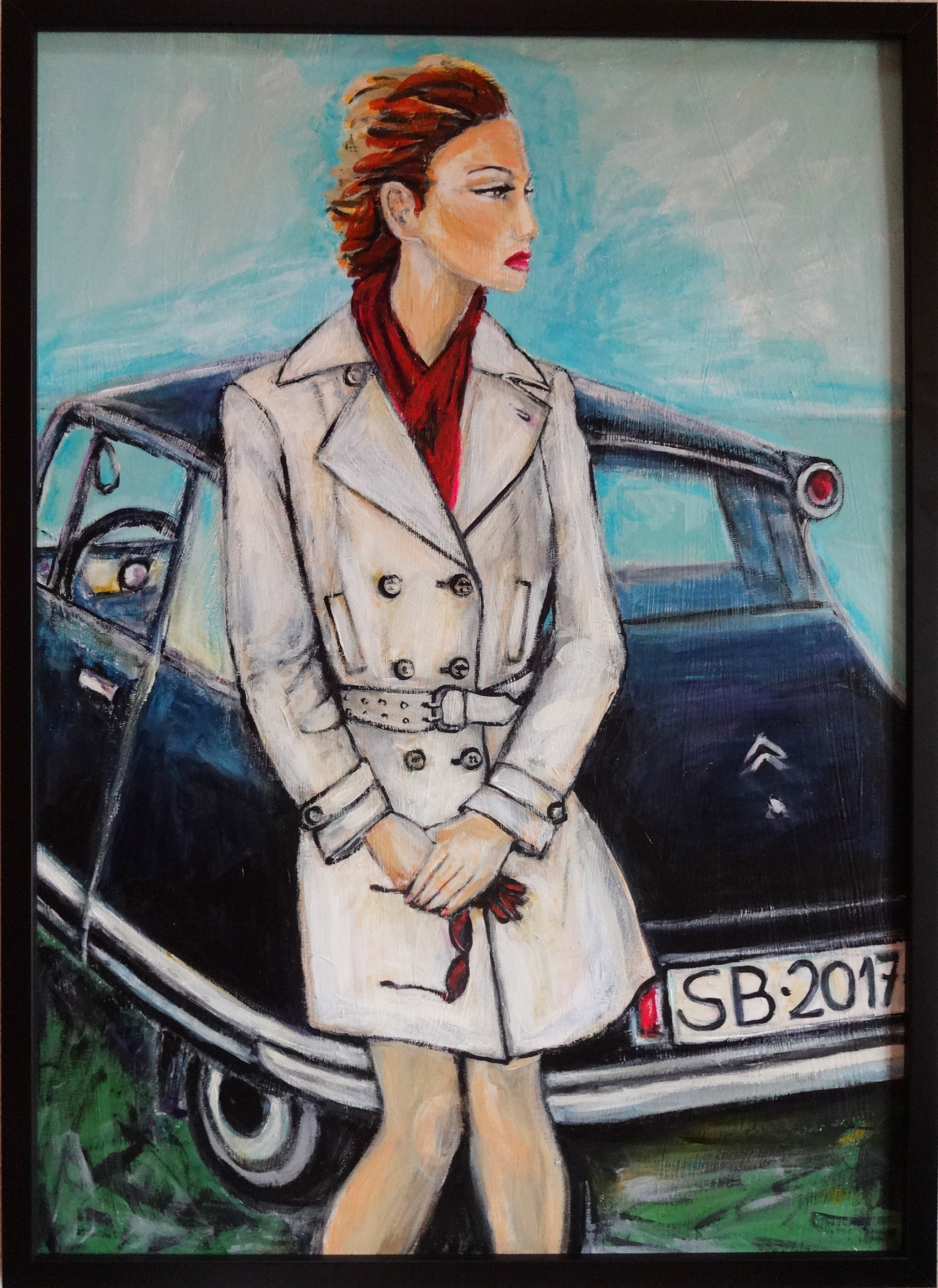 Girl with the Citroen Car