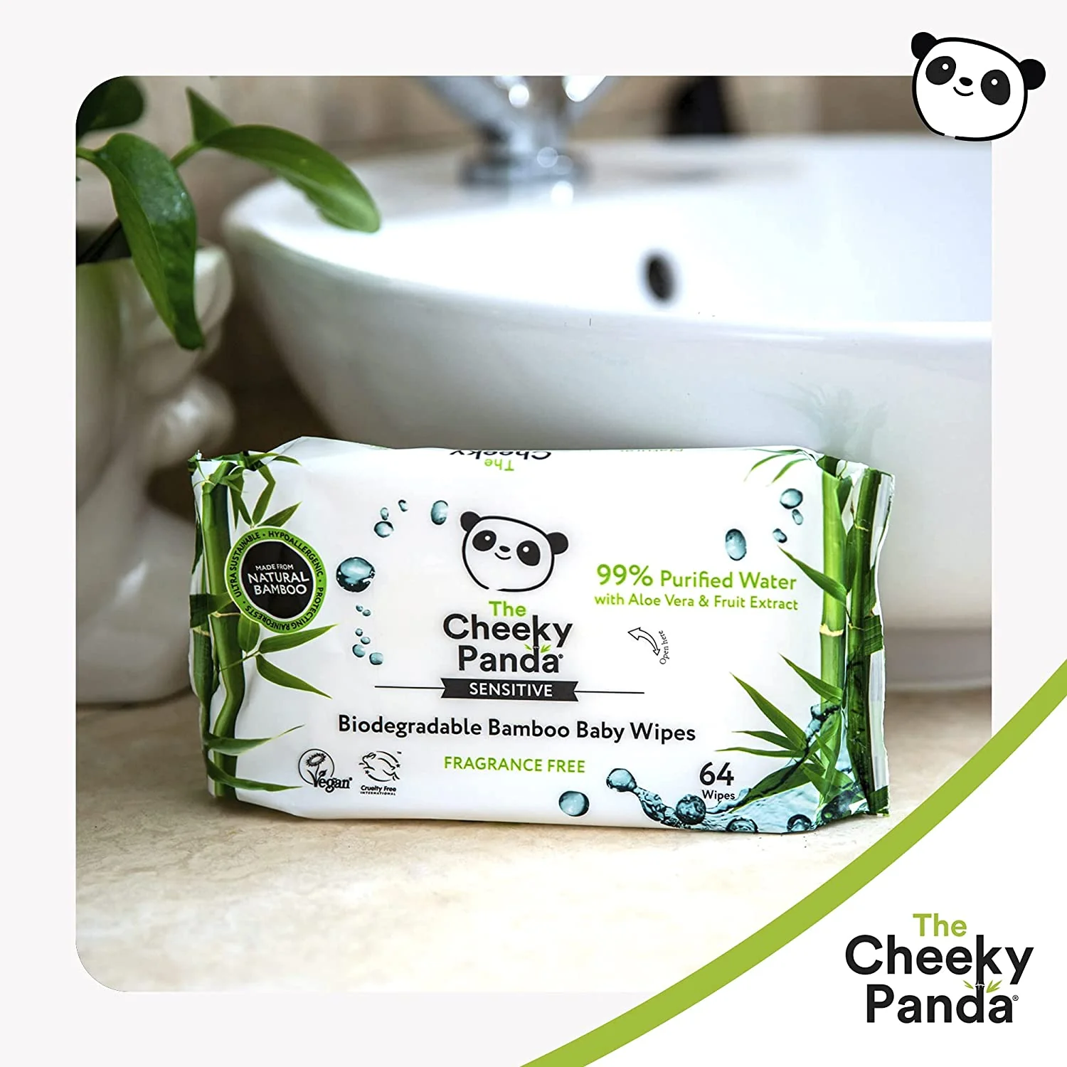 Cheeky Panda Biodegradable Baby Wipes FANTASTIC NO PLAS