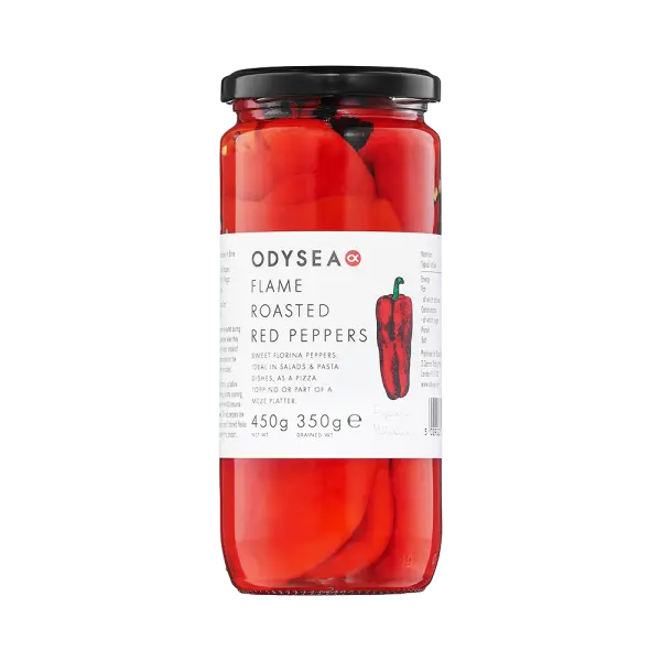 Odysea Flame Roasted Red Peppers - 450g
