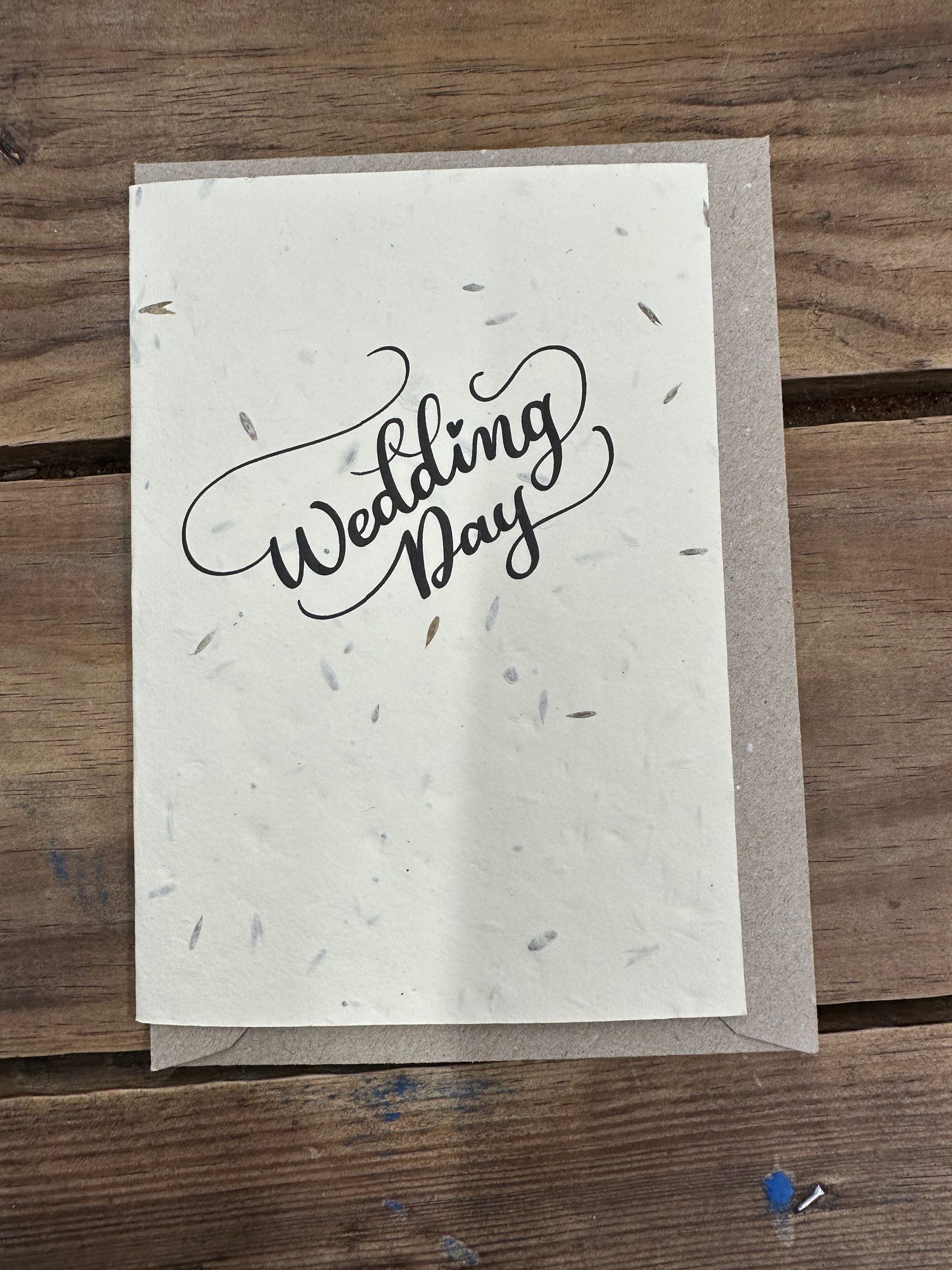 Wedding Day Plantable Seed Card