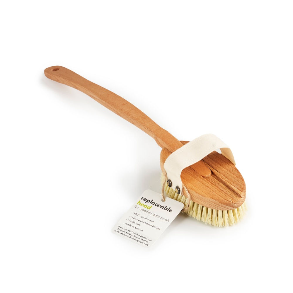 Bath Brush - Wooden with Replaceable Head - EcoLiving