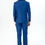 Thumbnail: Royal Blue Silvery Detailed Collar Luxury Tuxedo Three Piece Set