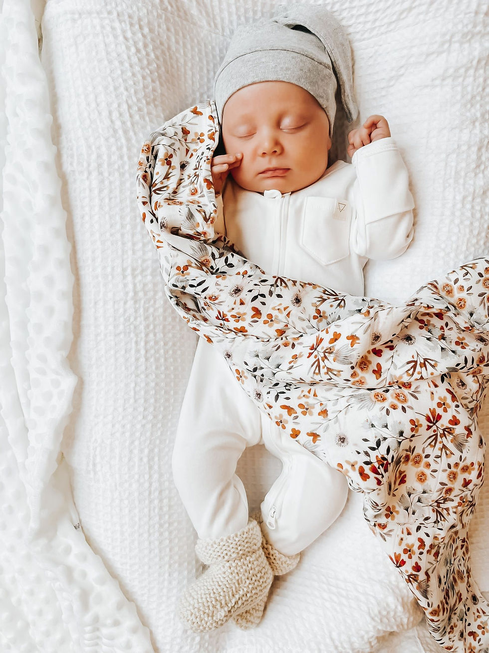 Thumbnail: Bamboo Muslin Blanket - Autumn Flower
