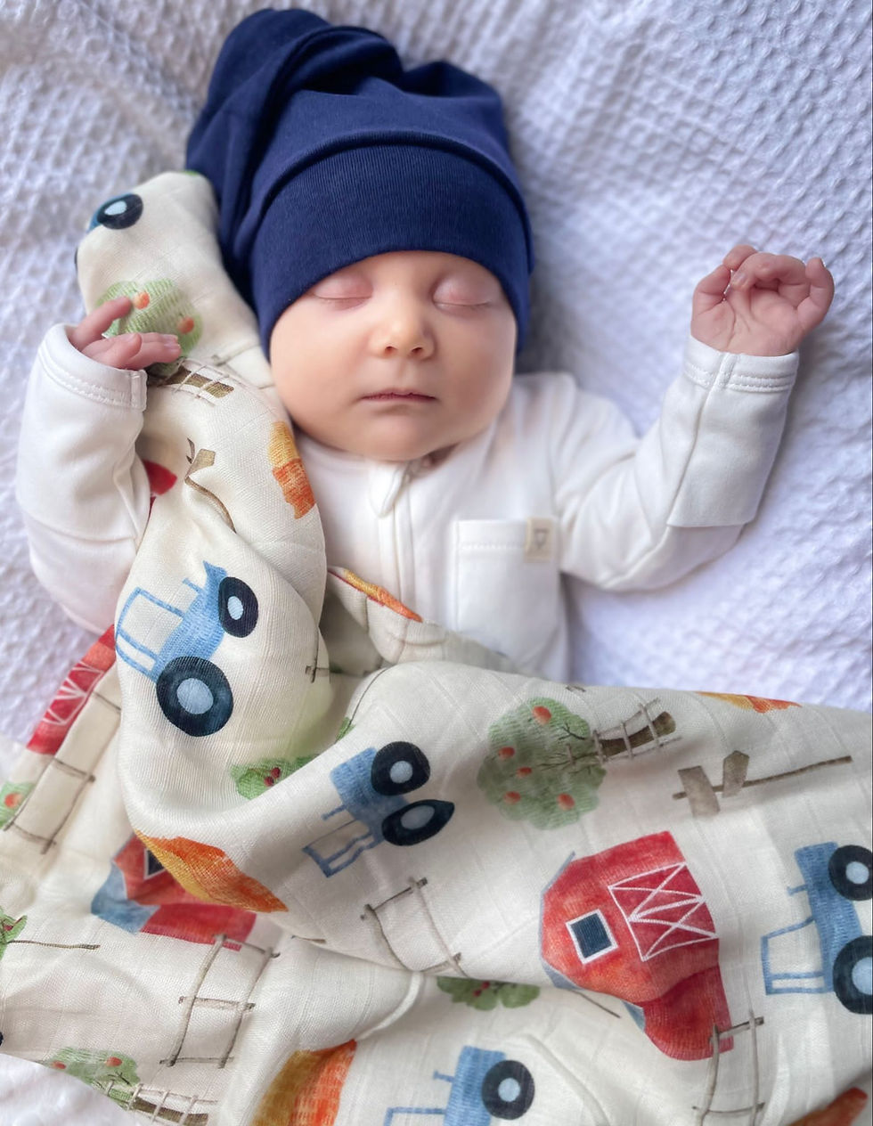 Thumbnail: Bamboo Muslin Blanket - Farmyard