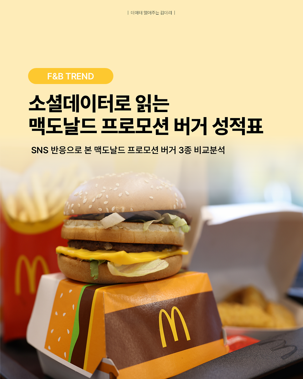 🍔소셜데이터로 읽는 맥도날드 프로모션 버거 성적표