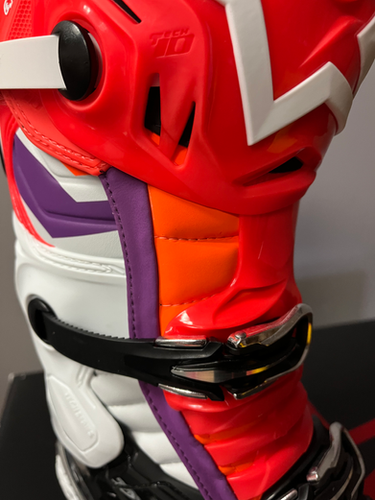 Alpinestars Tech 10 Boots - Black/Orange/Red Fluo/White | MxBoot.com