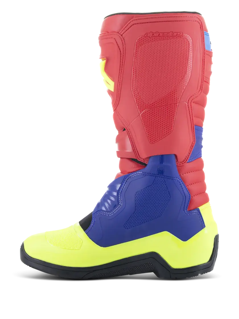 Thumbnail: Alpinestars Tech 3 Boots - Bright Red/Dark Blue/Yellow Fluo