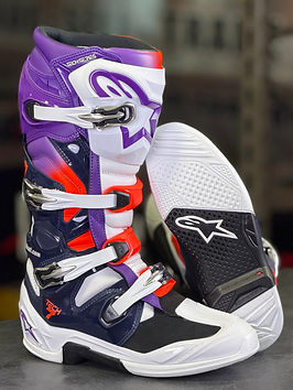 Alpinestars MX27 Tech 7 Boots - Purple/White/Red Fluo | MxBoot.com