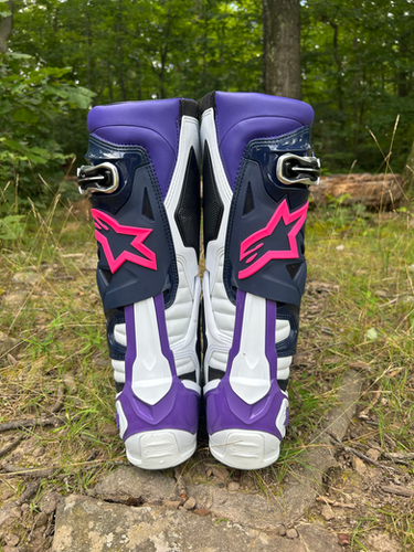 2026 Alpinestars Tech 10 Boots - White/Violet/Navy/Pink | MxBoot.com