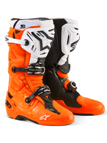Alpinestars Tech 10 バイクブーツ ネオンオレンジ Alpinestars Tech 10 Enduro Boots - Fluorescent Orange/Black