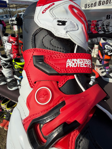 Alpinestars Tech 3s Kids Boots - White/Black/Bright Red | MxBoot.com