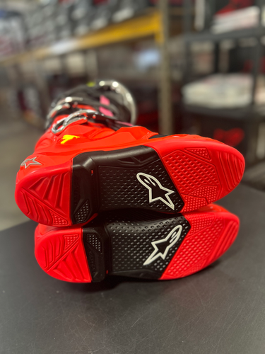 2026 Alpinestars Tech 7 Boots - Black/Red Fluo/Pink | MxBoot.com