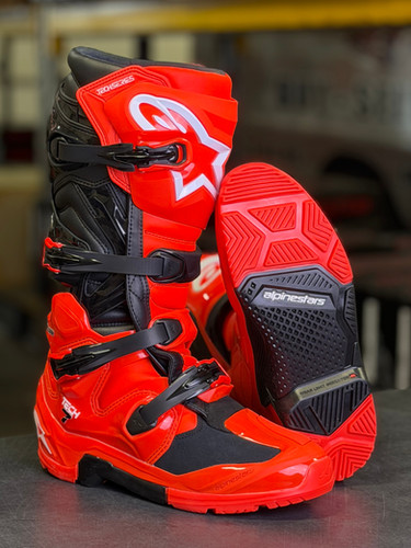 Alpinestars MX27 Tech 7 Enduro Boots - Fluo Red | MxBoot.com