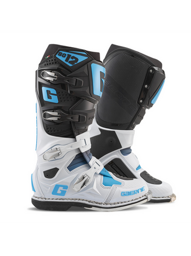 Limited Edition Gaerne SG-12 Boots - Black/White/Carolina Blue